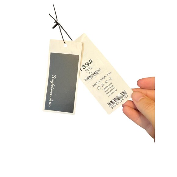 Tingbeimenshuo Mens Black Long Sleeve Shirt Gold Floral Design L - Picture 4 of 5